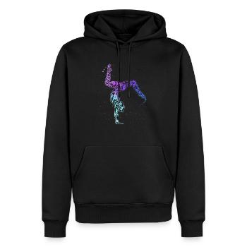 Turnen Gymnsatik Turntrainer Sportverein Geschenk - Männer Premium Bio Hoodie - Schwarz - Vorne - Nico (187cm)