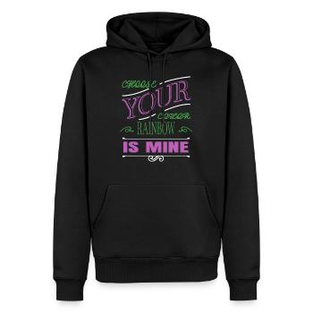 Féminisme LGBTQ humour génial LGBTQI et plaisir heureux - Sweat à capuche Premium bio Homme - noir - Devant - Nico (187cm)