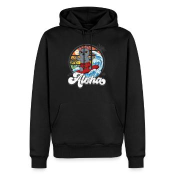 Aloha Hawaiianischer Hawaii Surfer Surfen - Männer Premium Bio Hoodie - Schwarz - Vorne - Nico (187cm)