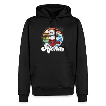 Aloha Hawaïen Hawaïen Surfeur Surf - Sweat à capuche Premium bio Homme - noir - Devant - Nico (187cm)