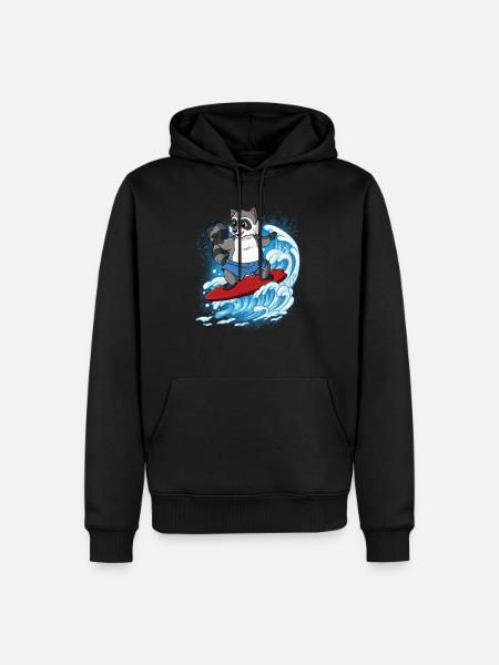 Wave surfers Surfers Surfers - Men’s Premium Organic Hoodie - black