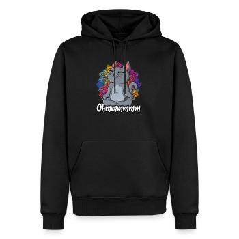 Yoga Ohmmm Namaste - Männer Premium Bio Hoodie - Schwarz - Vorne - Nico (187cm)