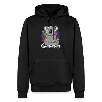 Yoga Ohmmm Namaste - Männer Premium Bio Hoodie - Schwarz - Vorne - Nico (187cm)