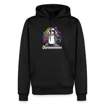 Yoga Ohmmm Namaste - Sweat à capuche Premium bio Homme - noir - Devant - Nico (187cm)