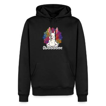 Yoga Ohmmm Namaste - Sweat à capuche Premium bio Homme - noir - Devant - Nico (187cm)