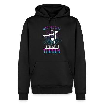 Mir Reichts Ich Geh Turnen Handstand Trainer Turn - Männer Premium Bio Hoodie - Schwarz - Vorne - Nico (187cm)
