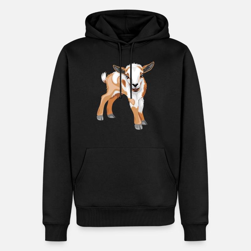 Chèvre mignonne - Sweat à capuche Premium bio Homme - noir