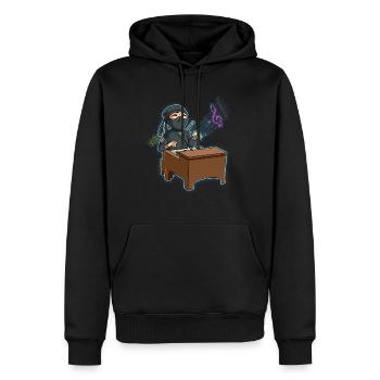 Ninja Klavierspieler - Männer Premium Bio Hoodie - Schwarz - Vorne - Nico (187cm)