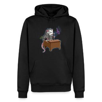 Opossum Klavierspieler - Männer Premium Bio Hoodie - Schwarz - Vorne - Nico (187cm)