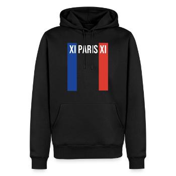 Paris XI Souvenir Arrondissement du Luxembourg - Männer Premium Bio Hoodie - Schwarz - Vorne - Nico (187cm)