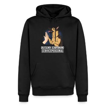 Berger allemand - Sweat à capuche Premium bio Homme - noir - Devant - Nico (187cm)