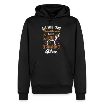 Das Sind Keine Hunde Haare Das Ist Bernhardiner Gl - Männer Premium Bio Hoodie - Schwarz - Vorne - Nico (187cm)