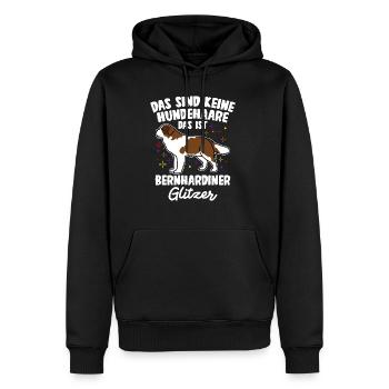 Das Sind Keine Hunde Haare Das Ist Bernhardiner Gl - Männer Premium Bio Hoodie - Schwarz - Vorne - Nico (187cm)