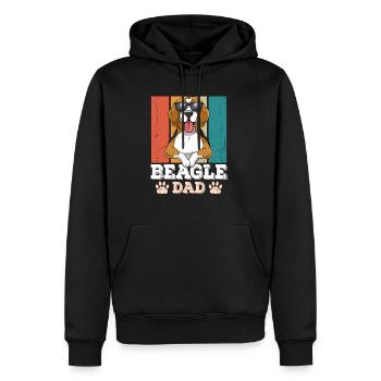 Beagle Dad - Männer Premium Bio Hoodie - Schwarz - Vorne - Nico (187cm)
