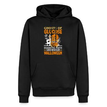 Fantômes du glucose Chemin diabétique Halloween non choisi - Sweat à capuche Premium bio Homme - noir - Devant - Nico (187cm)