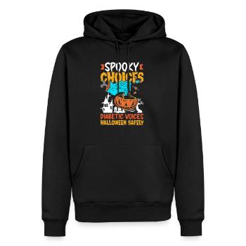 Spooky Choices Voix diabétiques Halloween en toute sécurité - Sweat à capuche Premium bio Homme - noir - Devant - Nico (187cm)