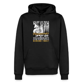 Pilzsammler Pilze sammeln Schwammerlsuche - Männer Premium Bio Hoodie - Schwarz - Vorne - Nico (187cm)