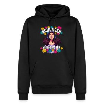 Schlager - Männer Premium Bio Hoodie - Schwarz - Vorne - Nico (187cm)