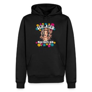 Schlager - Männer Premium Bio Hoodie - Schwarz - Vorne - Nico (187cm)