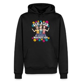 Schlager - Männer Premium Bio Hoodie - Schwarz - Vorne - Nico (187cm)