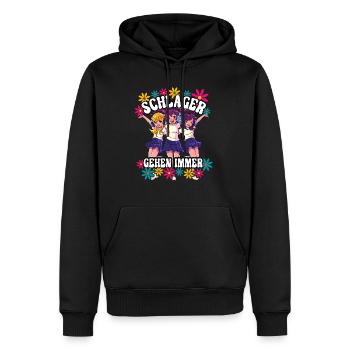 Schlager Gehen Immer - Männer Premium Bio Hoodie - Schwarz - Vorne - Nico (187cm)