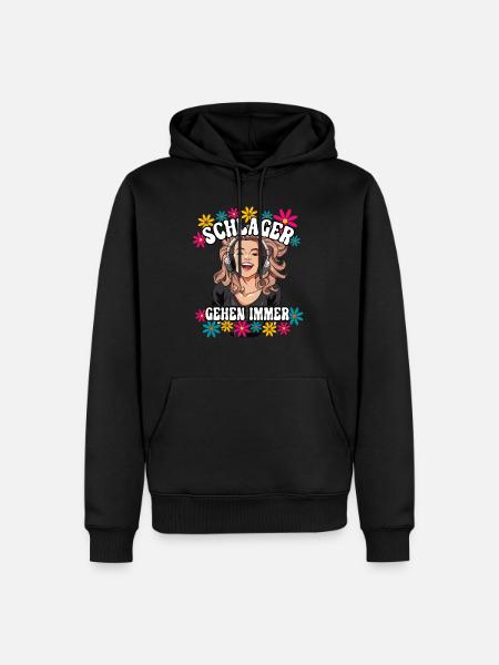 Schlager Gehen Immer - Männer Premium Bio Hoodie - Schwarz