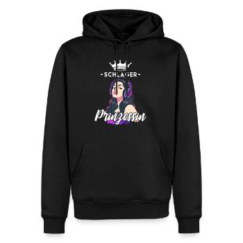 Schlager Prinzessin - Männer Premium Bio Hoodie - Schwarz - Vorne - Nico (187cm)