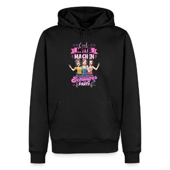 Coole Muttis Machen Schlagerparty - Männer Premium Bio Hoodie - Schwarz - Vorne - Nico (187cm)