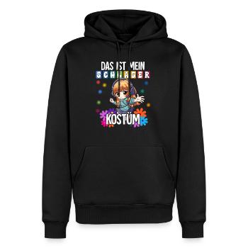 Das Ist Mein Schlager Kostüm - Männer Premium Bio Hoodie - Schwarz - Vorne - Nico (187cm)