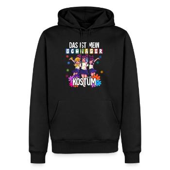 Das Ist Mein Schlager Kostüm - Männer Premium Bio Hoodie - Schwarz - Vorne - Nico (187cm)