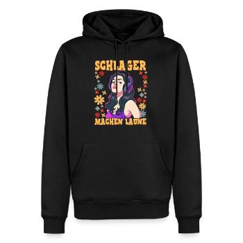 Schlager - Männer Premium Bio Hoodie - Schwarz - Vorne - Nico (187cm)