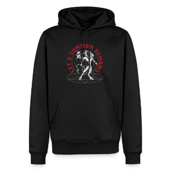 Occult - Männer Premium Bio Hoodie - Schwarz - Vorne - Nico (187cm)