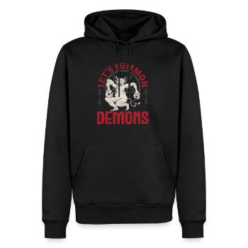 Occult - Männer Premium Bio Hoodie - Schwarz - Vorne - Nico (187cm)