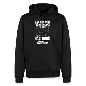 Ce n’est pas du poil de chien, c’est des paillettes malinois - Sweat à capuche Premium bio Homme - noir - Devant - Nico (187cm)