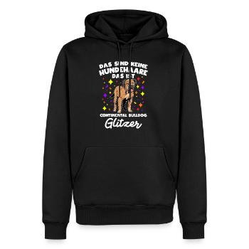 Das Sind Keine Hunde Haare Ist Continental Bulldog - Männer Premium Bio Hoodie - Schwarz - Vorne - Nico (187cm)