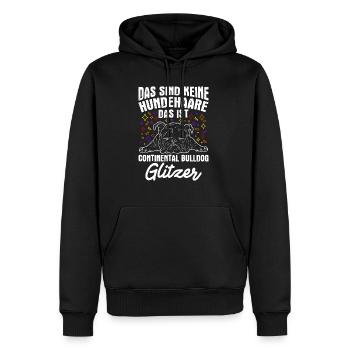 Das Sind Keine Hunde Haare Ist Continental Bulldog - Männer Premium Bio Hoodie - Schwarz - Vorne - Nico (187cm)