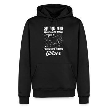 Das Sind Keine Hunde Haare Ist Continental Bulldog - Männer Premium Bio Hoodie - Schwarz - Vorne - Nico (187cm)