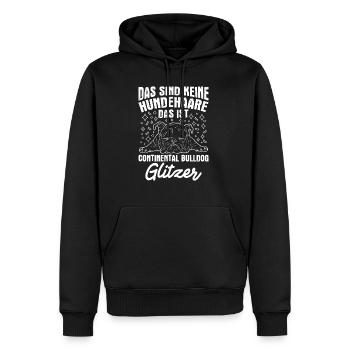 Das Sind Keine Hunde Haare Ist Continental Bulldog - Männer Premium Bio Hoodie - Schwarz - Vorne - Nico (187cm)