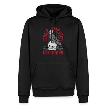 Emoticon Make America Emo Again Emocore Aesthetic - Männer Premium Bio Hoodie - Schwarz - Vorne - Nico (187cm)