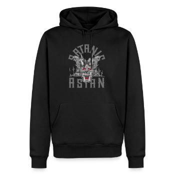 Satanic Asian Pentagram Proud Asian Occult - Männer Premium Bio Hoodie - Schwarz - Vorne - Nico (187cm)