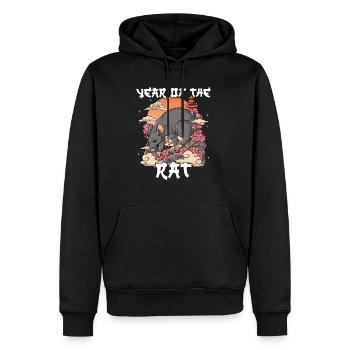 Jahr Des Ratte Mondneujahrsfest Chinesisches - Männer Premium Bio Hoodie - Schwarz - Vorne - Nico (187cm)