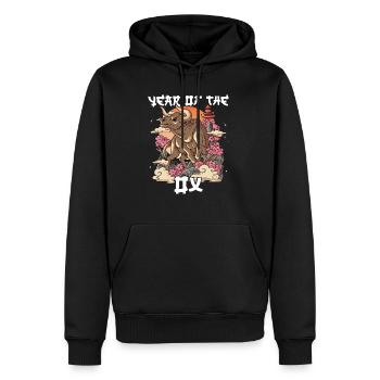 Jahr Des Ochse Mondneujahrsfest Chinesisches - Männer Premium Bio Hoodie - Schwarz - Vorne - Nico (187cm)
