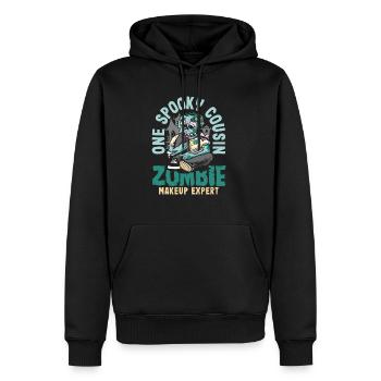 One Spooky Cousin Retro Zombie Halloween Costume - Männer Premium Bio Hoodie - Schwarz - Vorne - Nico (187cm)
