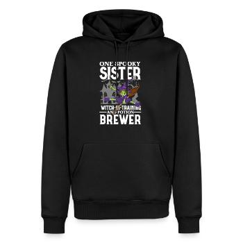 One Spooky Sister Retro Halloween Costume - Männer Premium Bio Hoodie - Schwarz - Vorne - Nico (187cm)