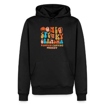 Un costume d’Halloween rétro de grand-mère fantasmagorique - Sweat à capuche Premium bio Homme - noir - Devant - Nico (187cm)