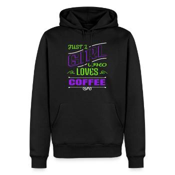anniversaire roastedbeans blague bureau idée cadeau - Sweat à capuche Premium bio Homme - noir - Devant - Nico (187cm)
