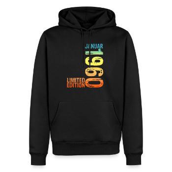 Edition limitée Janvier 1960 Année du cadeau de naissance 1 - Sweat à capuche Premium bio Homme - noir - Devant - Nico (187cm)