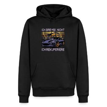 Lustiger Elektrofahrzeug-Witz Team EV E-Auto-Fan - Männer Premium Bio Hoodie - Schwarz - Vorne - Nico (187cm)