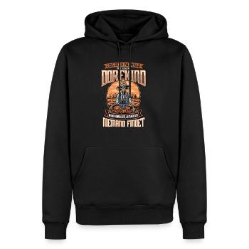 Dorfkind Landleben Niemals mit einem Dorfkind - Männer Premium Bio Hoodie - Schwarz - Vorne - Nico (187cm)