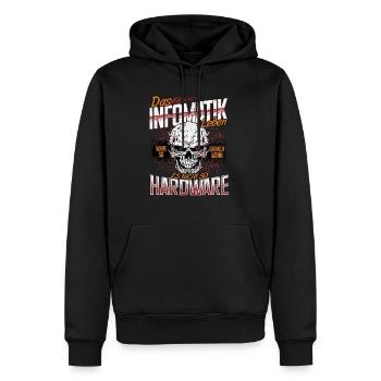 Informatiker Spruch Software Entwickler Nerd IT - Männer Premium Bio Hoodie - Schwarz - Vorne - Nico (187cm)